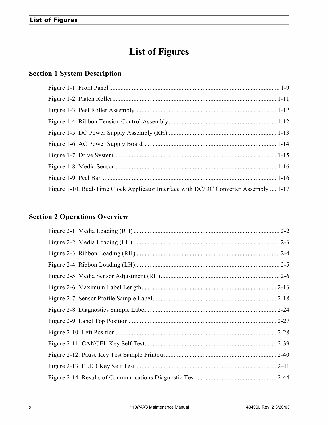 Zebra Label 110PAX3 Maintenance Service Manual-5